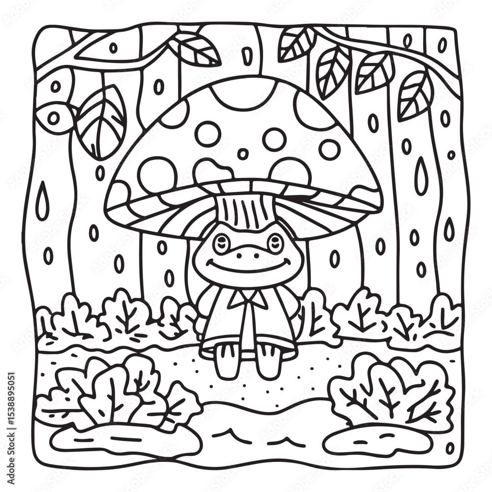 Fototapeta premium Little Cuddles – Bold and Easy Coloring Pages | Fun & Adorable Designs | Line art vector illustration | Cute and Comfy Coloring Page | Little Cuddles Animal coloring page