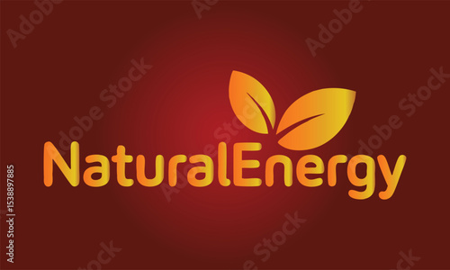 Natural Energy Company Logo with Green Leaves