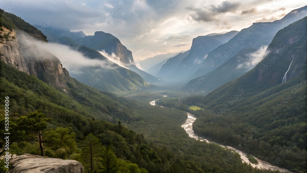 Naklejka premium view of the alps