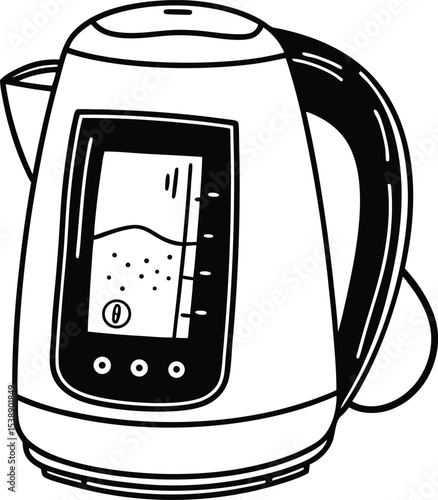 Modern Electric Kettle with Digital Display A Stylish Kitchen Essential