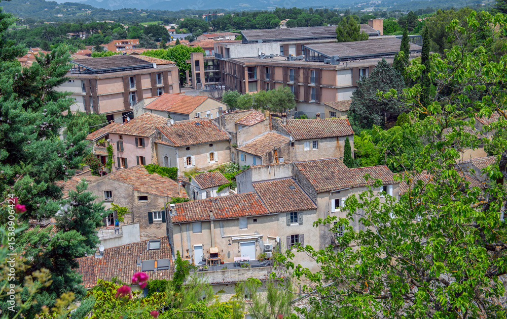 Fototapeta premium houses of the town vaison la romaine in the historic center. France, vaucluse