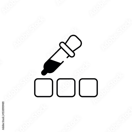 Color Picker icon design with white background stock illustration
