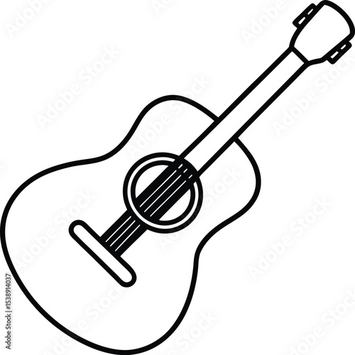 Wallpaper Mural guitar icon line art vector illustration on transparent background	
 Torontodigital.ca