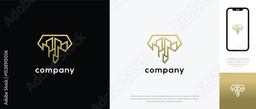 Diamond real estate building logo design. Diamond real estate building logo icon and jewelry