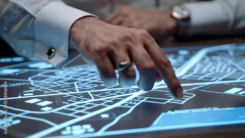 Interactive City Map: Futuristic Urban Planning