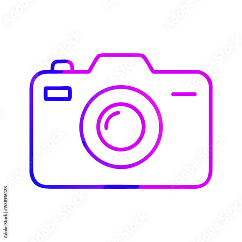 Camera – Gradient Outline Vector Photography Icon

