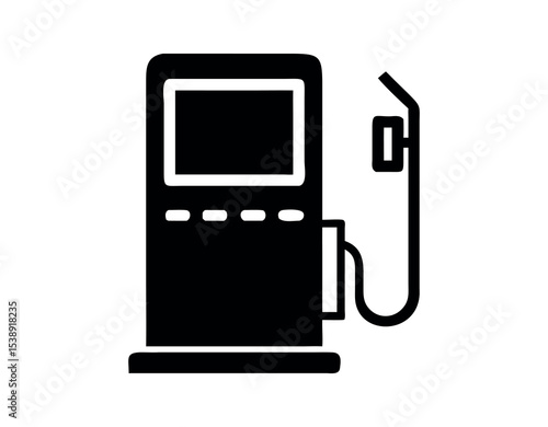 Vector Illustration of a Modern Gas Pump, Modern gas pump kiosk icon, perfect for fuel station illustrations, gas pump, fuel pump, gas station, kiosk, self-service, modern, technology, fuel, dispensin