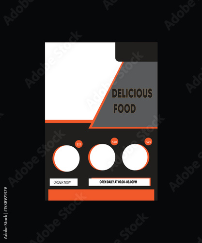 food menu flyer design 