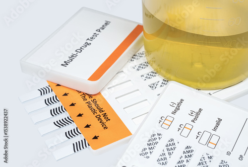 Multi drug test panels for rapid detection of common drug types in urine