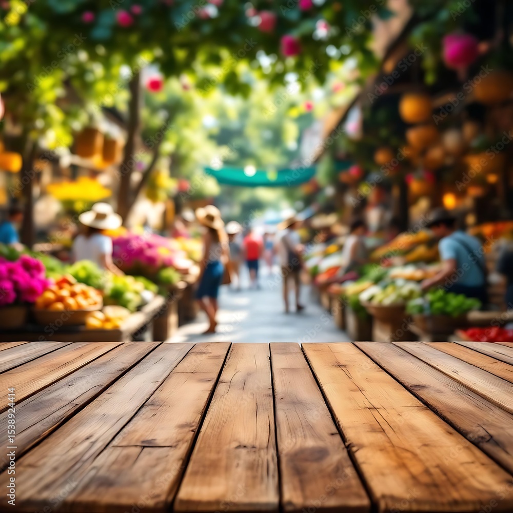 Fototapeta premium christmas tree on the wooden table