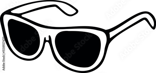 Illustration of sunglasses vector illustration for fashion accessory design summer eyewear style and sun protection icon vector