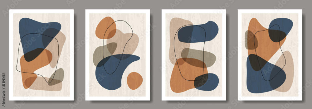 custom made wallpaper toronto digitalAbstract creative art posters with geometric shapes, textures and lines for interior design. Set of artistic modern trendy backgrounds. Collection of premium art design for cards, cover, banner.