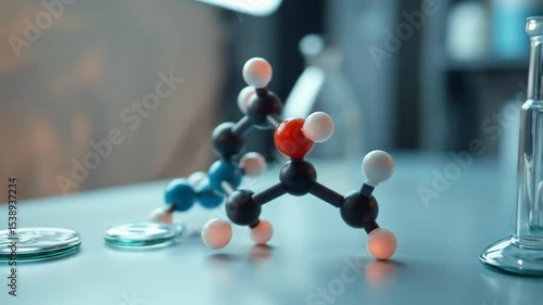 Examining Molecular Structure Model in Research Lab Setting