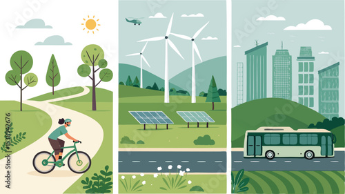 "Green Mobility: Sustainable Urban Transport Set"

