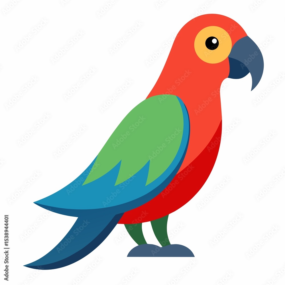 Fototapeta premium Colorful parrot illustration isolated on white background