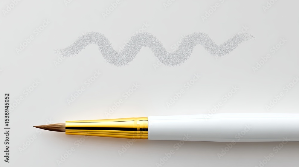 Grey Ink Stroke Brush on White Background Grey Ink Stroke Brush on White Background