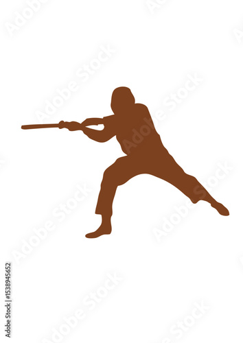 chanbara silhouette combat 
