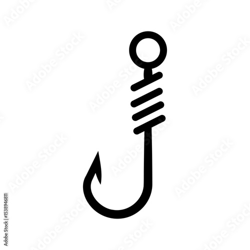 Fishing hook icon isolated on white background
