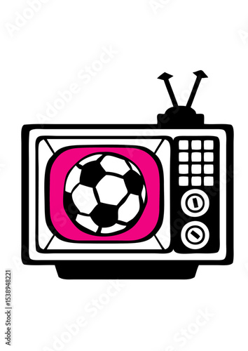 foot tele tv television football ballon