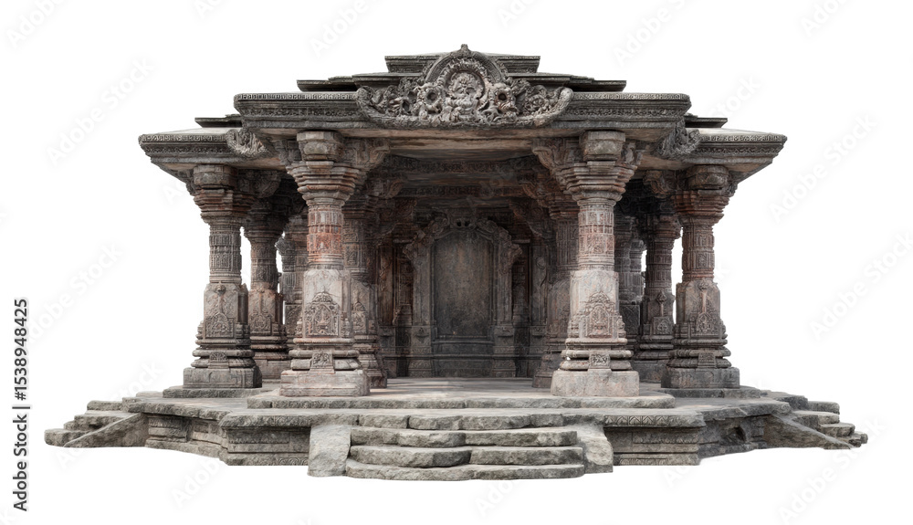 Fototapeta premium Ancient temple structure historical site architectural outdoor environment front cultural heritage cut out png
