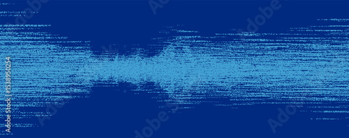 Visual representation of sound waves with a blue background, illustrating audio frequency patterns and creativity in design