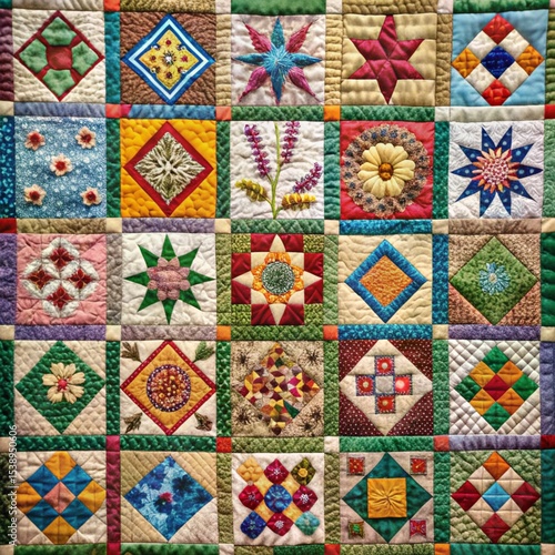 seamless pattern with colorful flowers