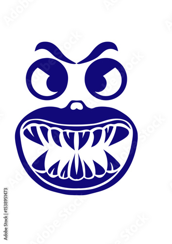 grande gueule dent feroce oeil smiley