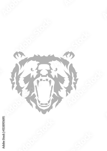 ours feroce dent gueule ouverte