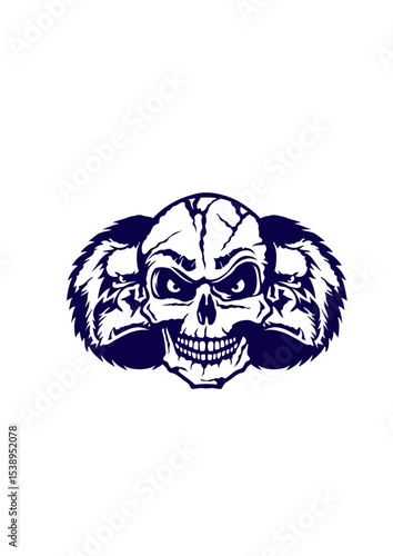 tete de mort gorille crane singe grand fantaisie