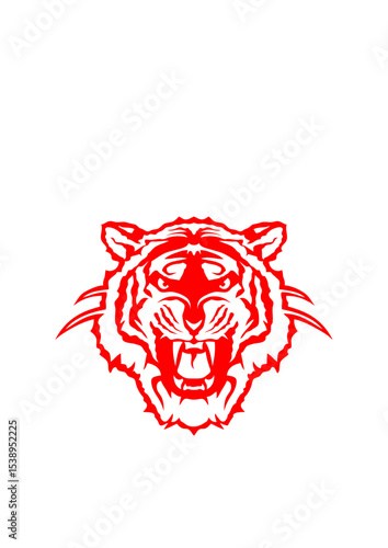 tigre feroce dent gueule ouverte