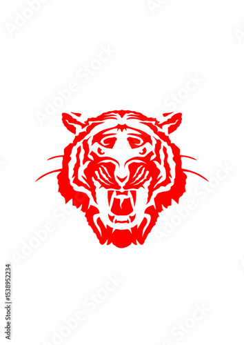 tigre feroce dent gueule ouverte