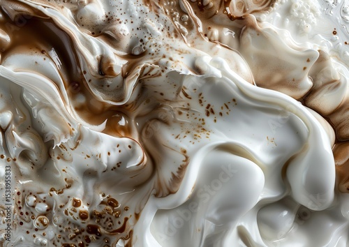 Wallpaper Mural Abstract Red And White Fluid Splash With Particles On Dark Background Torontodigital.ca