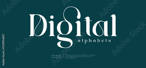 Digital Modern minimal abstract alphabet fonts. Typography technology, electronic, movie, digital, music, future, logo creative font.
