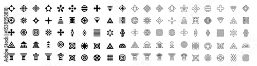 Museum & History Icon Set – 48 Black Silhouette Vector Glyphs of Artifacts, Sculptures & Ancient Architecture – Archaeology, Heritage & Exhibition Symbols (SVG/PNG)