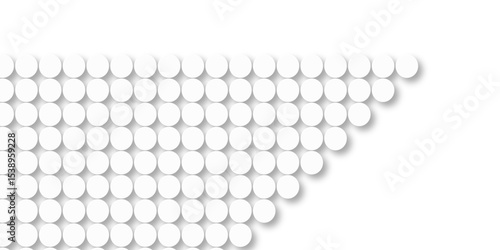 White tiles wall. round marble textures, ball tiles. Top view pavement circle block white texture with seamless patterns floor background. Air Bubble wrap texture background. Textured Background.