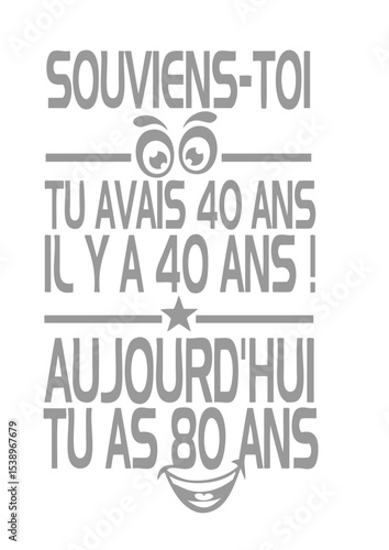 80 ans souvenir anniversaire smiley