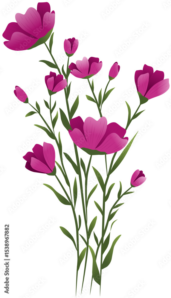 custom made wallpaper toronto digitalBeautiful illustration of pink flowers. A beautiful and vibrant floral design, perfect for spring and summer themed projects, greeting cards, packaging or decorative prints.