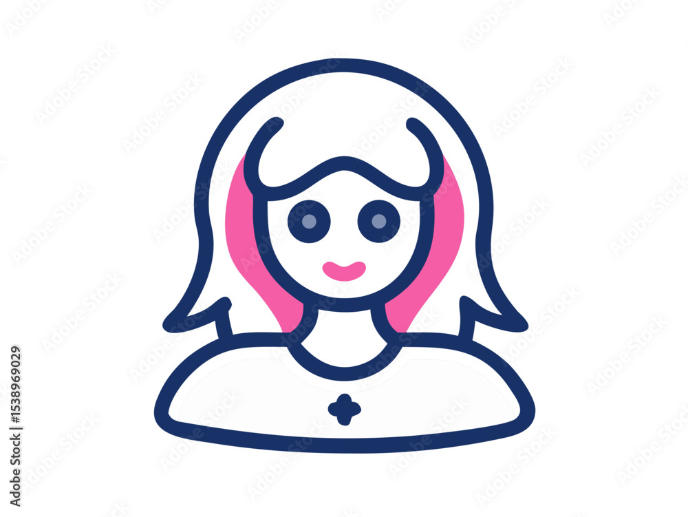 Obraz premium Lady logo vector desigen 