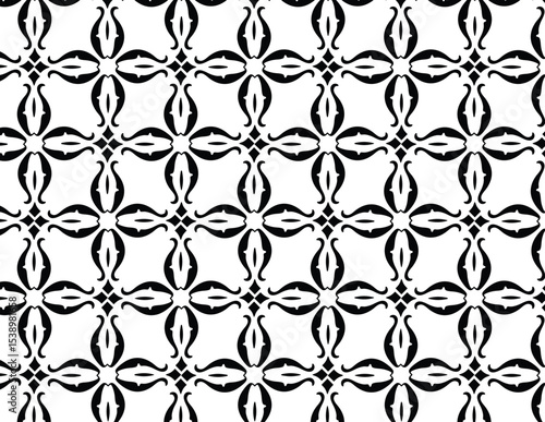 Stylized Scrollwork Grid Pattern