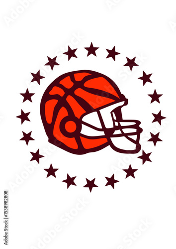 basketball casque foot usa americain logo ballon