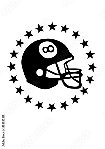 billard casque foot usa americain logo ballon