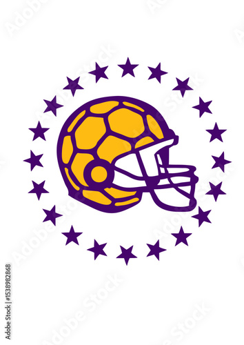 handball casque foot usa americain logo ballon