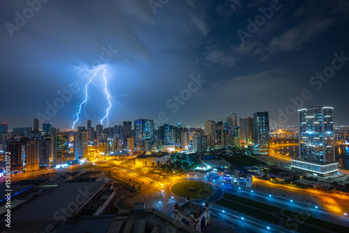 Wallpaper Mural sharjah city night Torontodigital.ca