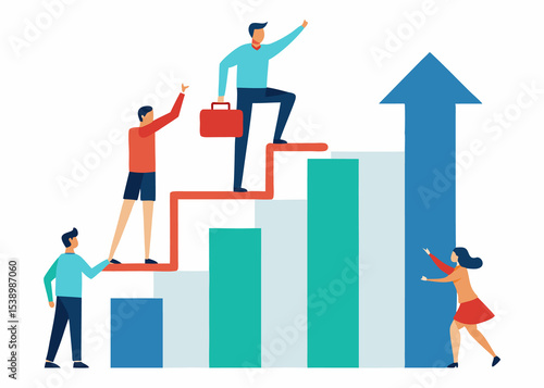 business man with graph