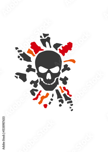 Tete de mort crane fantaisie