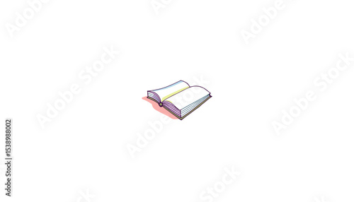 Wallpaper Mural Open book with colorful pages in minimalistic design   Torontodigital.ca