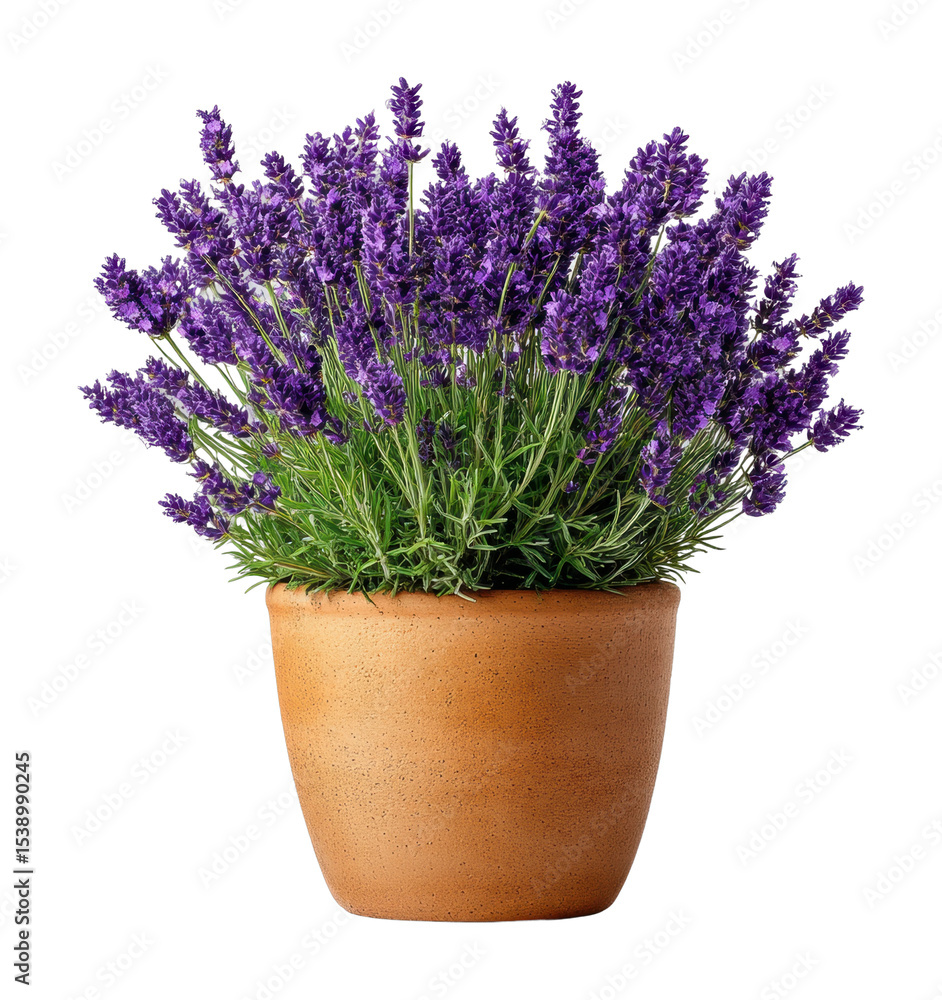 Fototapeta premium Lavender plant care tips for home gardens indoor spaces beautiful arrangements green living cut out png