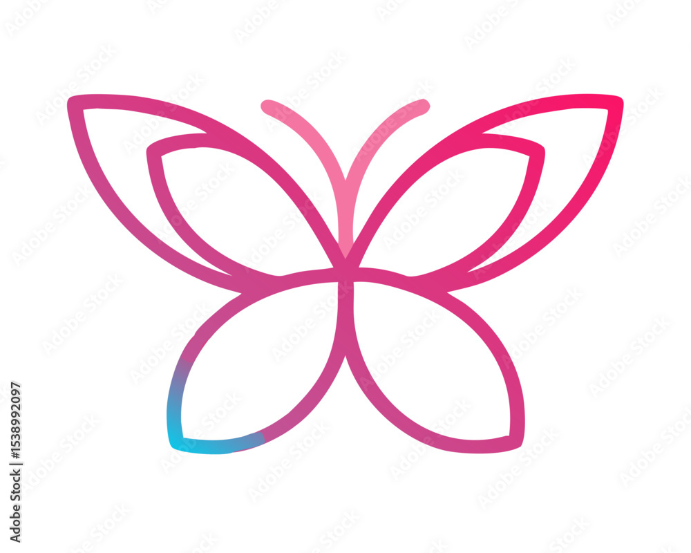 Fototapeta premium Beauty Butterfly Logo Template Vector icon design. ai generate