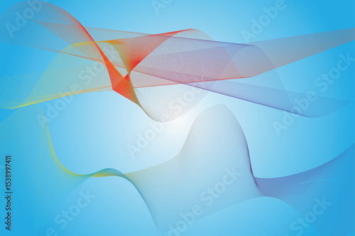 
A colorful lines on a blue background made by adobe illustrator.