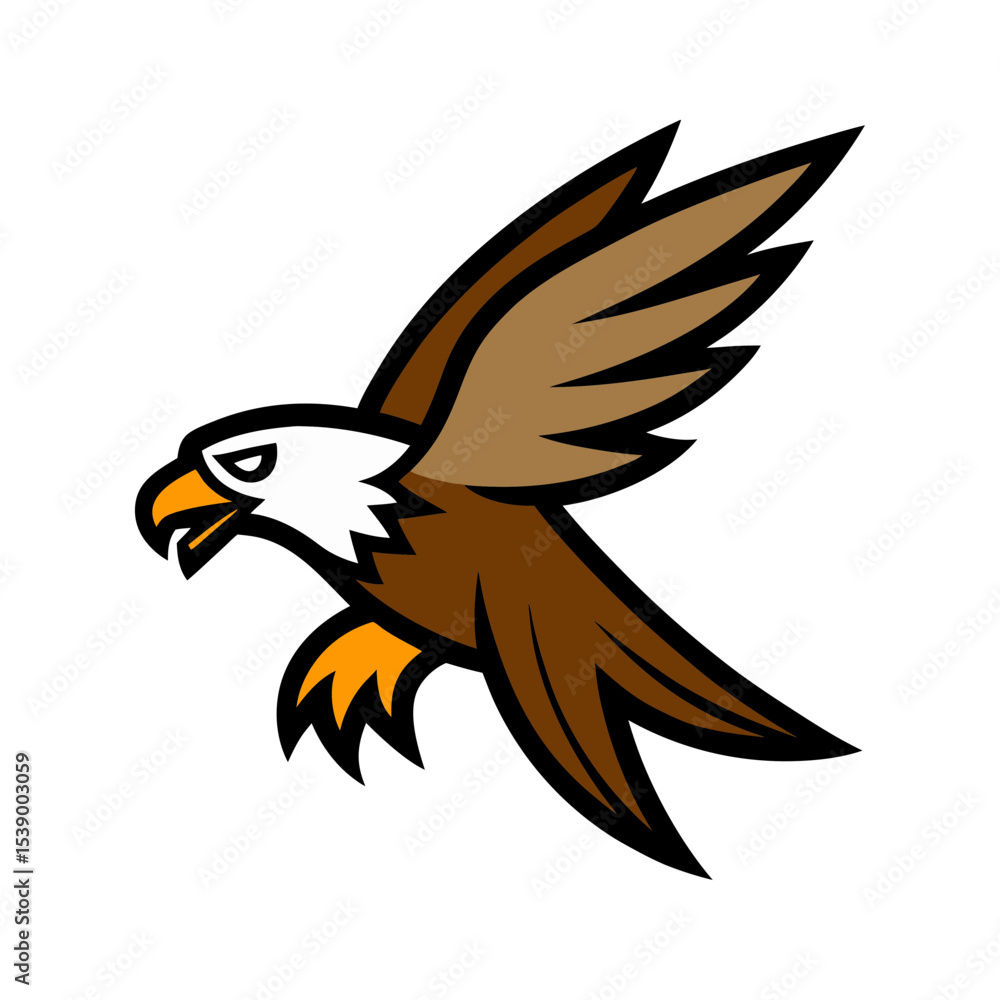 Fototapeta premium vector illustration of a eagle bird